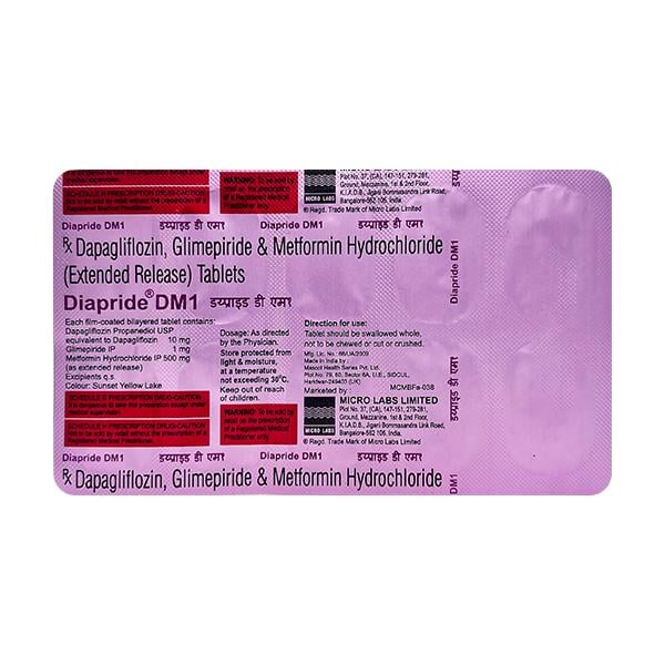 DIAPRIDE DM 1 Tablet 10's