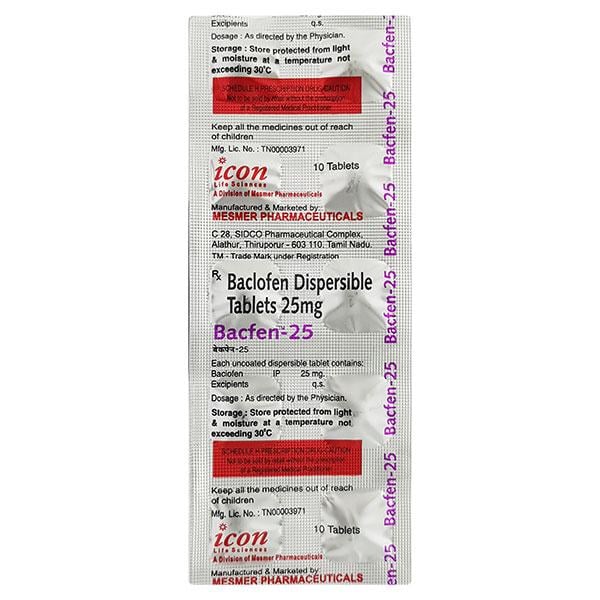 Bacfen 25Mg Tablet 10's