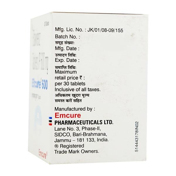 Efcure 600mg Tablet 30'S