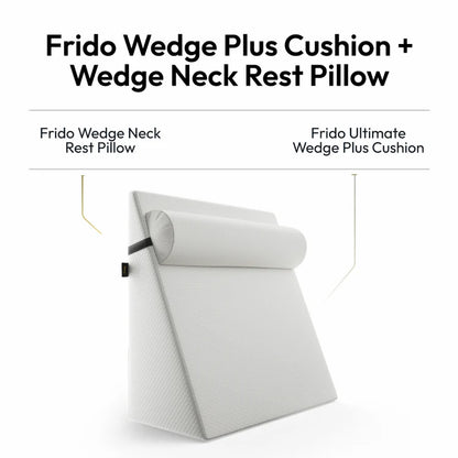 Frido Wedge Plus Cushion + Neck Rest Pillow