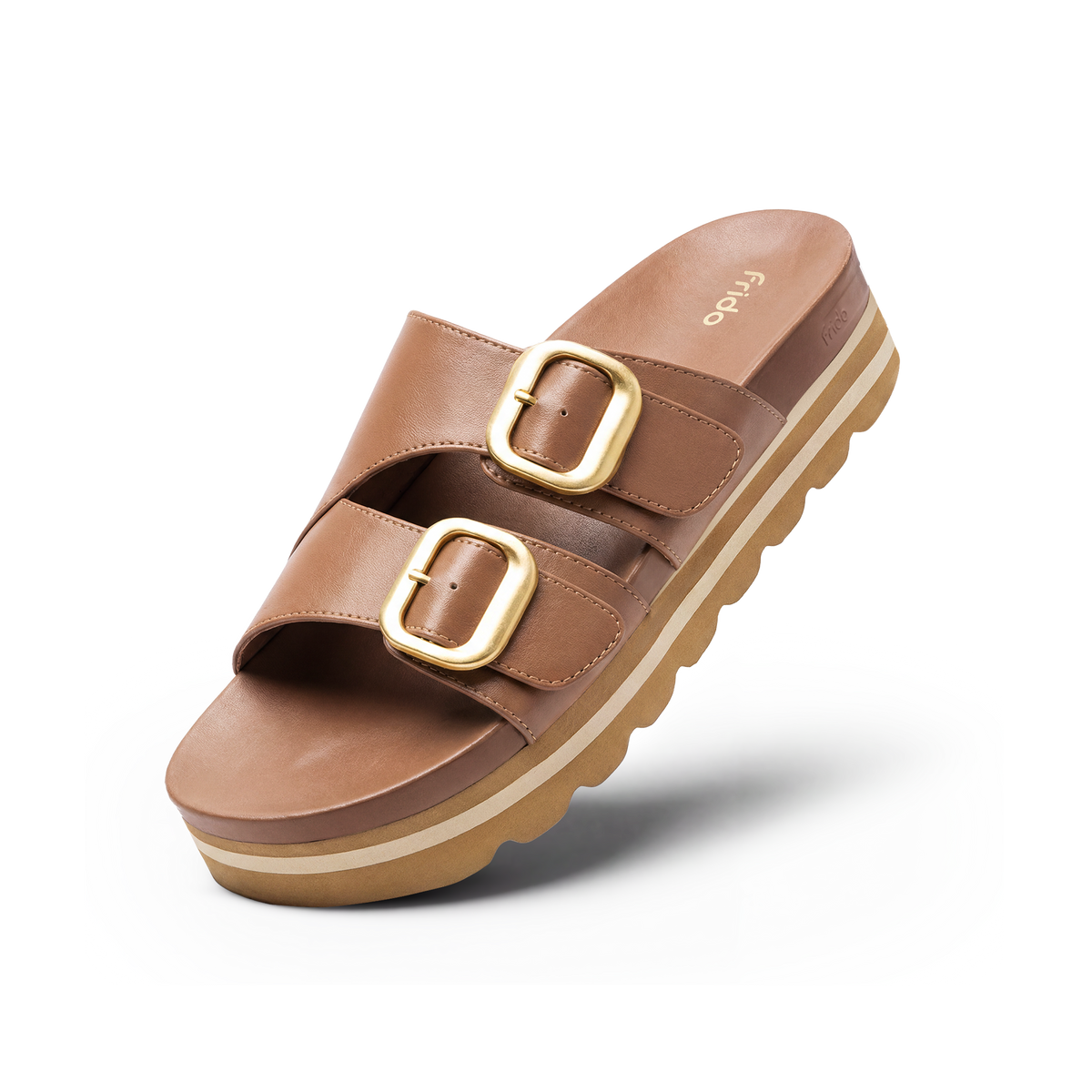 Frido Women's Arch Comfort Wedge Sandals - Buckle Strap - Frido