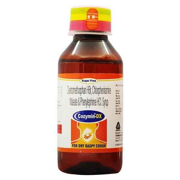 Cozymin DX Sugar Free For Dry Raspy Cough Syrup 100ml