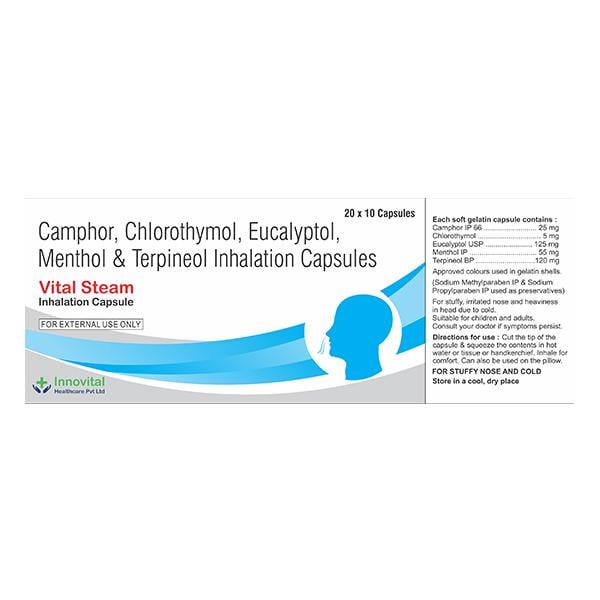 VITAL STEAM Inhalation Capsule 10's