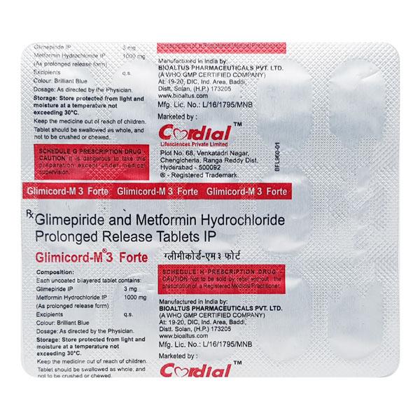 GLIMICORD M3 FORTE Tablet 15's