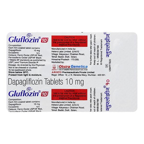 GLUFLOZIN 10 Tablet 15's