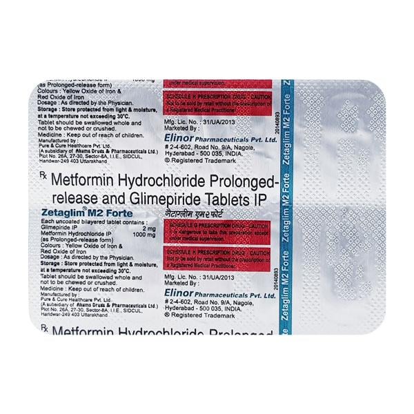 ZETAGLIM M FORTE 2mg Tablet 10's