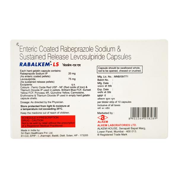 Rabalkem LS 75/20mg Capsule 10'S