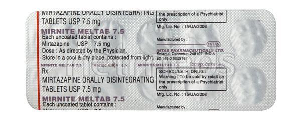 Mirnite Meltab 7.5mg Tablet 10'S