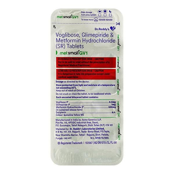 METSMALL GV 1 Tablet 10's