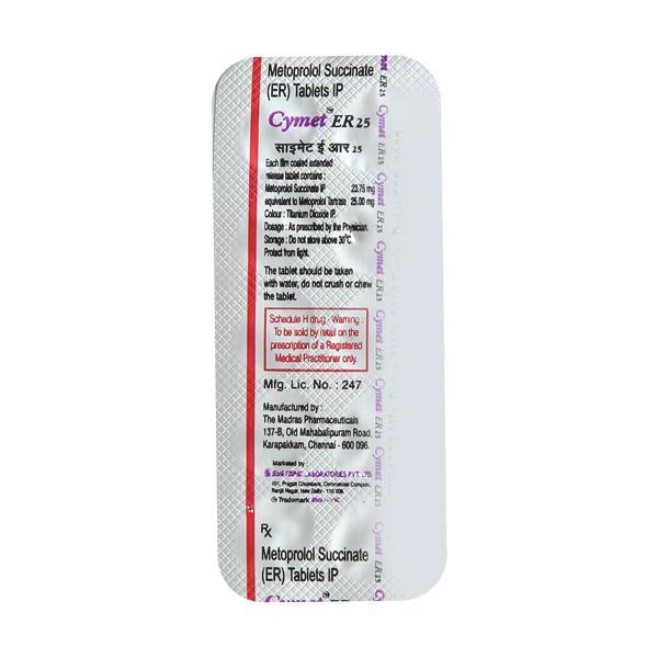 Cymet ER 25mg Tablet 10'S