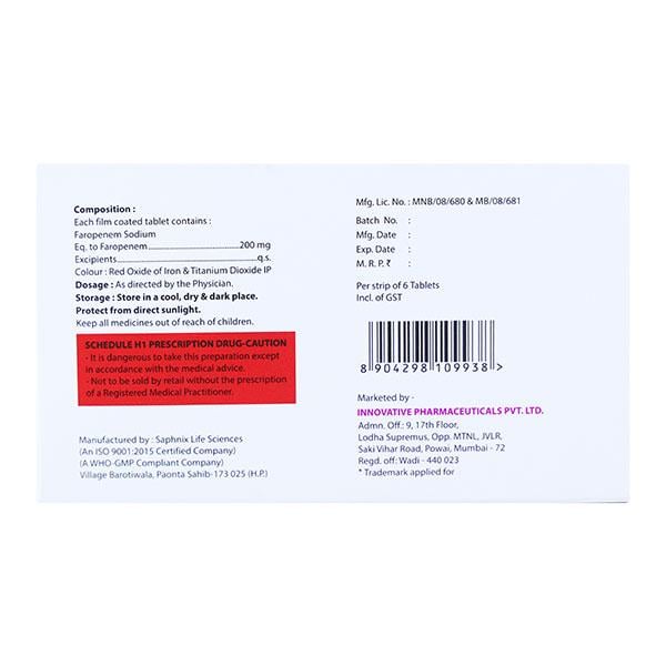 FAROZONE 200mg Tablet 6's