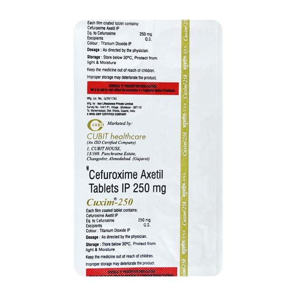 CUXIM 250 Tablet 10's