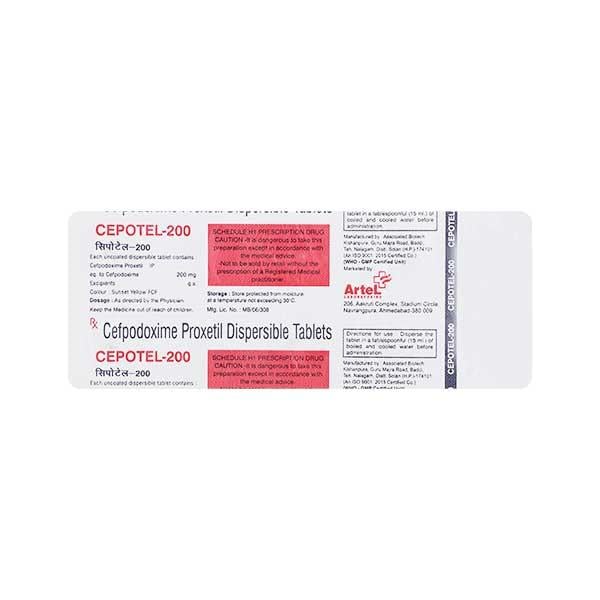 CEPOTEL 200 Tablet 10's
