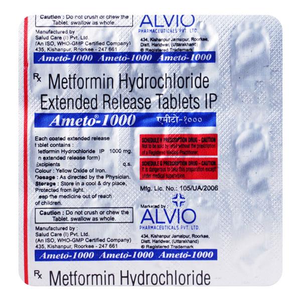 AMETO 1000 Tablet 15's