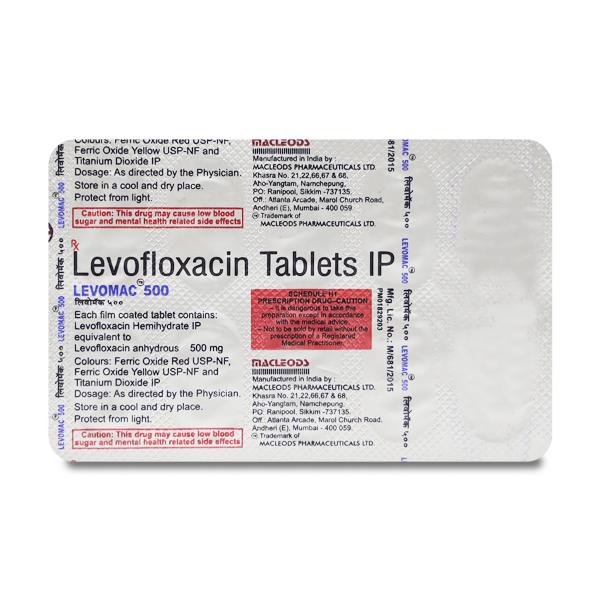 LEVOMAC 500mg Tablet 10's