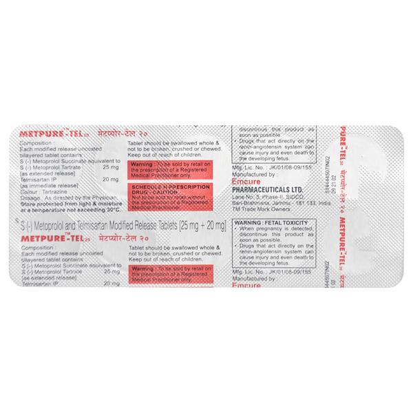 Metpure Tel 20mg Tablet 10'S