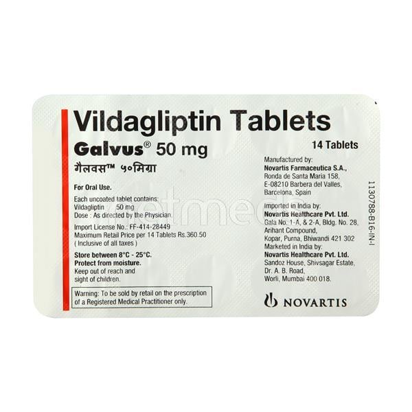 Galvus 50mg Tablet 14'S