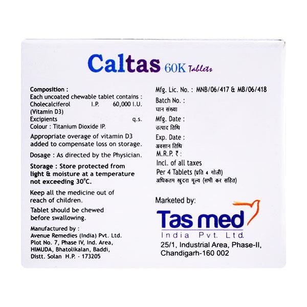 CALTAS 60000IU Tablet 4's
