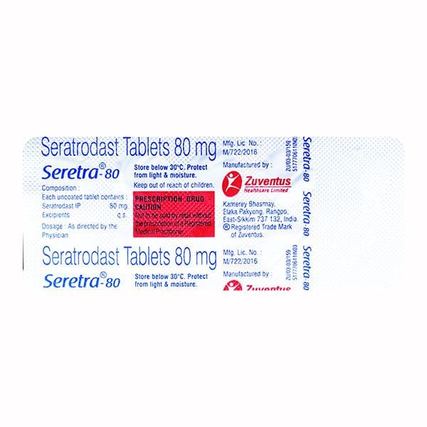 Seretra 80mg Tablet 10'S