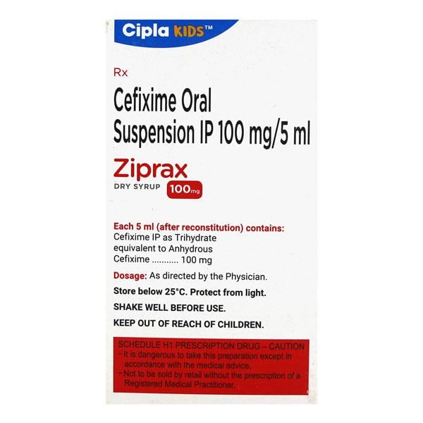 Ziprax  Strawberry Flavour 100mg Dry Syrup 30ml