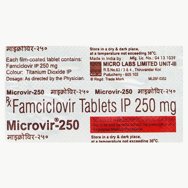 Microvir 250mg Tablet 3'S