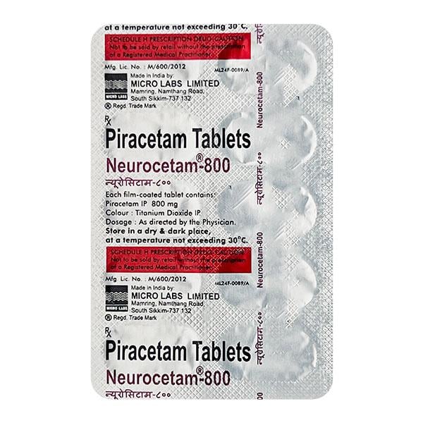 Neurocetam 800mg Tablet 10'S