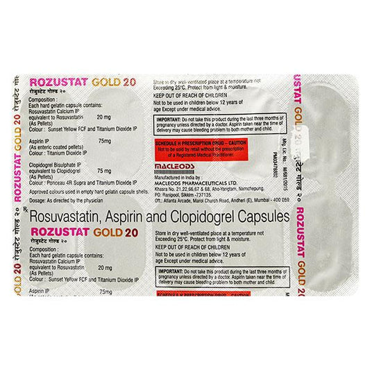 Rozustat Gold 20mg Capsule 10'S