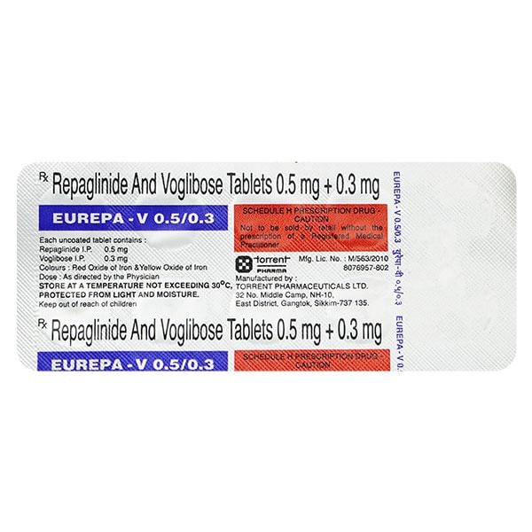 EUREPA V 0.5/0.3mg Tablet 10's