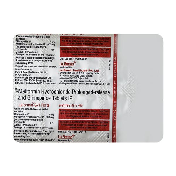 Laformin G Forte 1mg Tablet 10'S