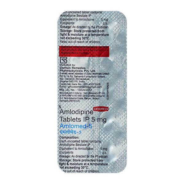 Amlomed 5mg Tablet 10'S