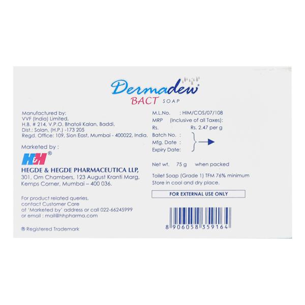 Dermadew Bact Soap 75gm