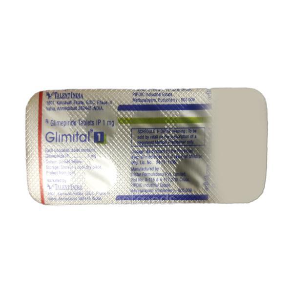 Glimital 1mg Tablet 10'S