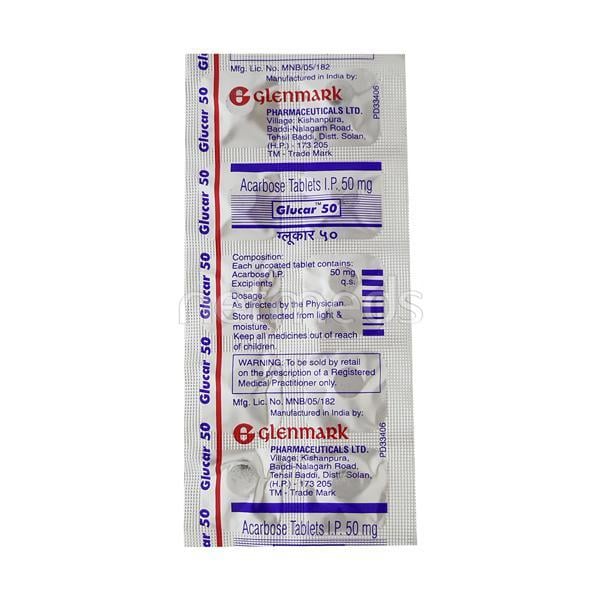 Glucar 50mg Tablet 10'S