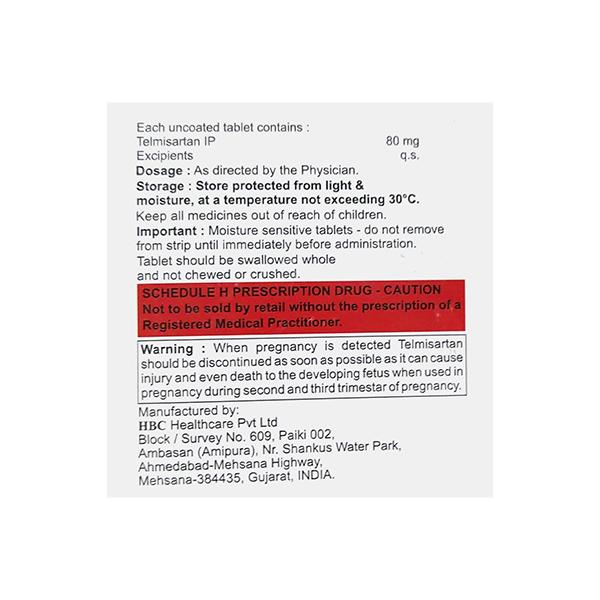 Telcure 80mg Tablet 10'S