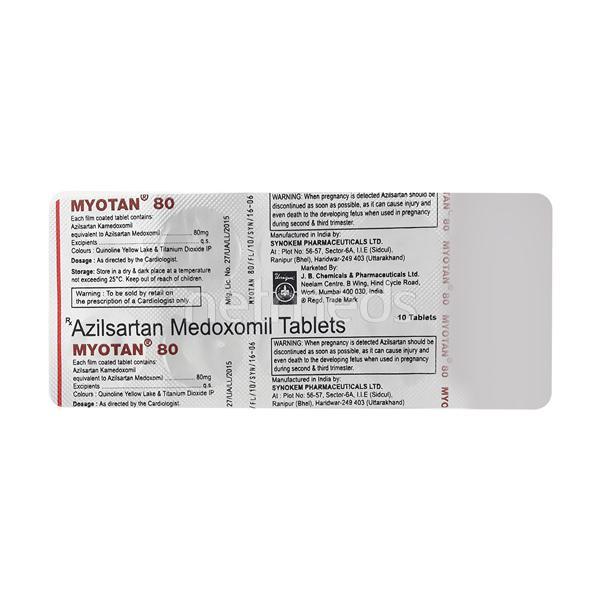 Myotan 80mg Tablet 10'S