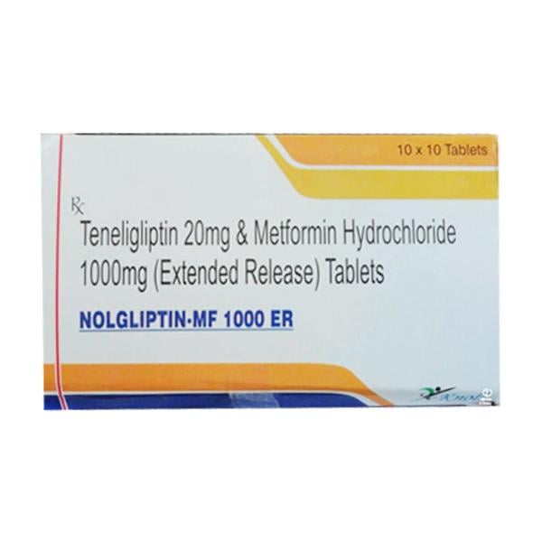 NOLGLIPTIN MF ER 1000mg Tablet 10's