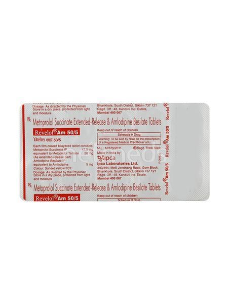 Revelol AM 50/5mg Tablet 10'S