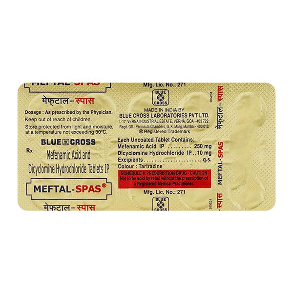 Meftal Spas Tablet 10'S