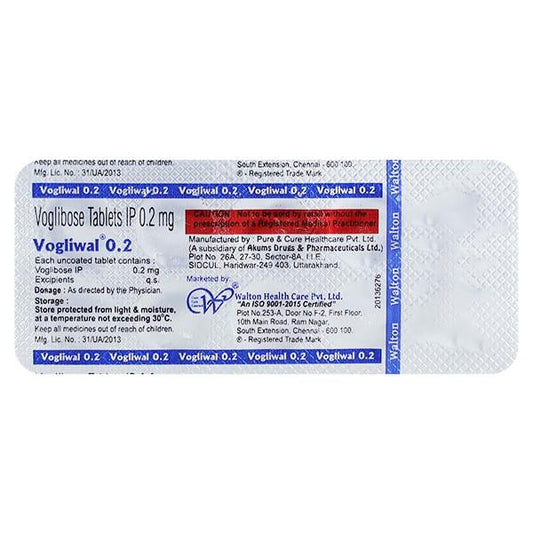VOGLIWAL 0.2mg Tablet 10's