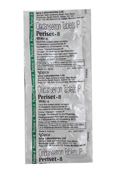 Periset 8mg Tablet 10'S