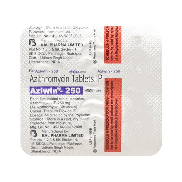 Aziwin 250mg Tablet 6'S