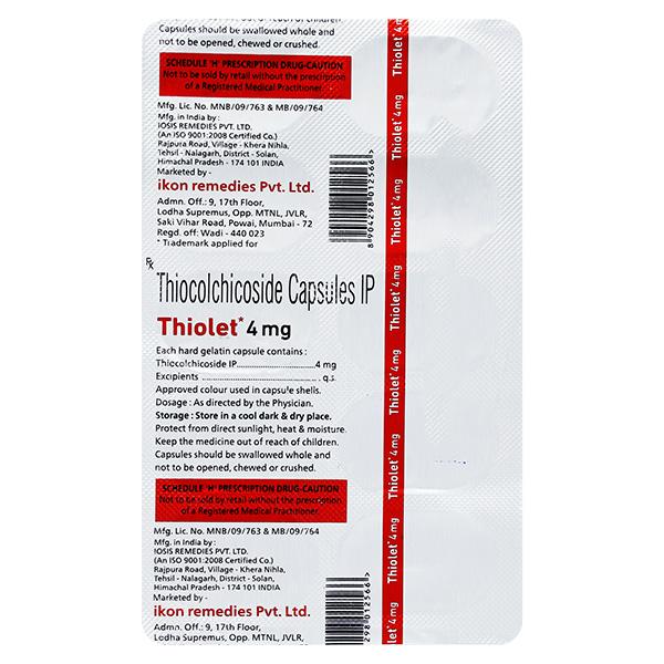 THIOLET 4mg Capsule 10's