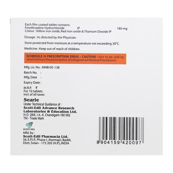 ELTEGRA 180mg Tablet 10's