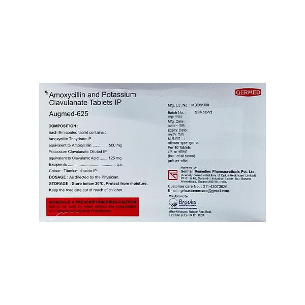 AUGMED 625 Tablet 10's