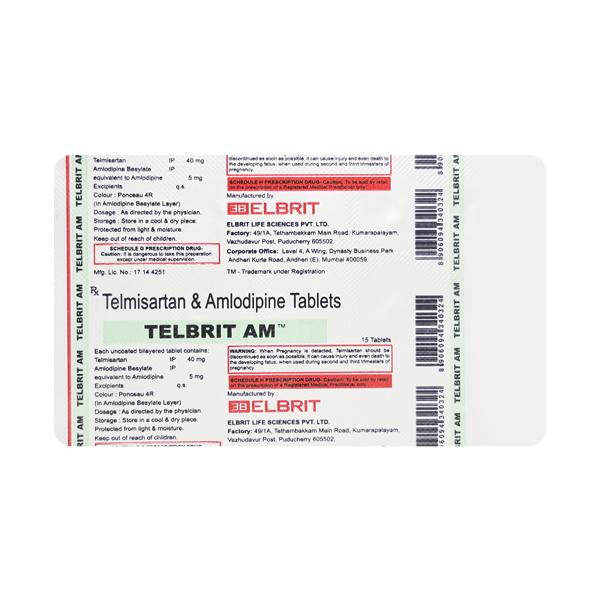 Telbrit AM Tablet 15'S