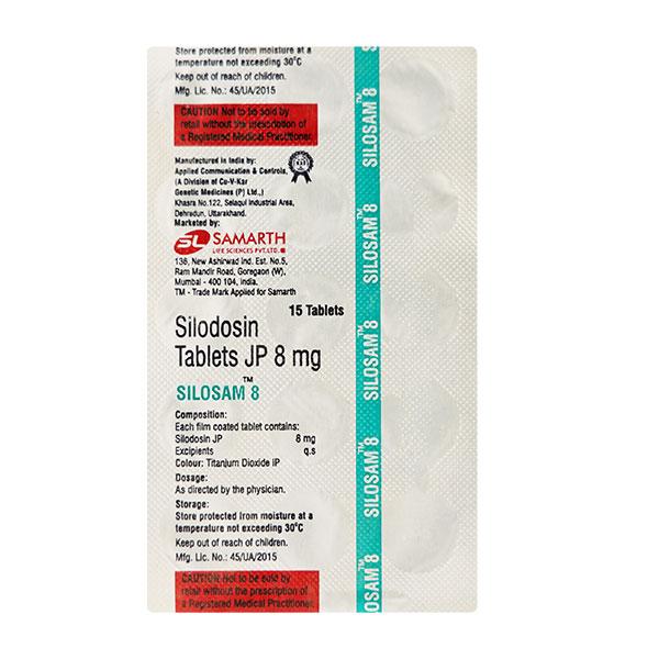 SILOSAM 8mg Tablet 15's