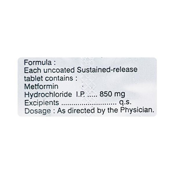 Glyciphage SR 850mg Tablet 10'S