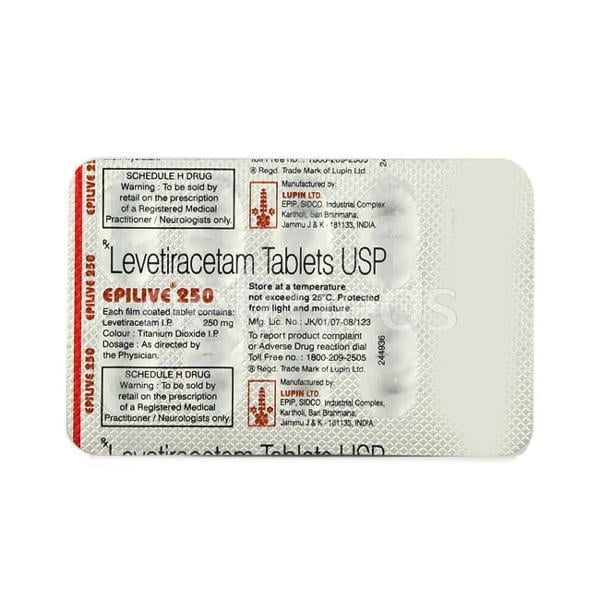 Epilive 250mg Tablet 10'S
