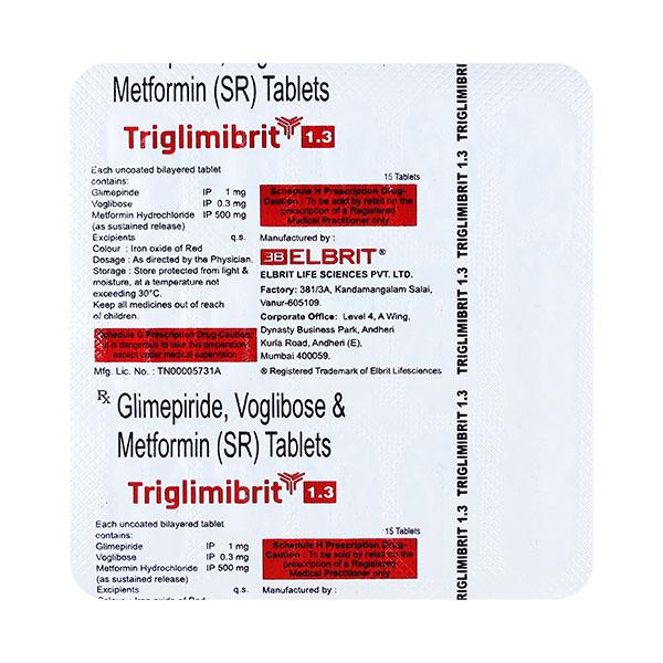 TRIGLIMIBRIT 1.3 Tablet 15's