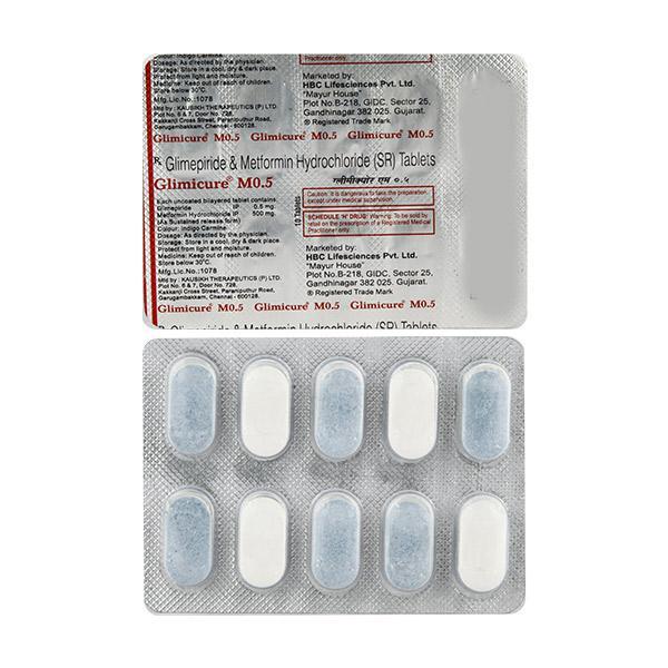Glimicure M 0.5mg/500mg Tablet 10'S